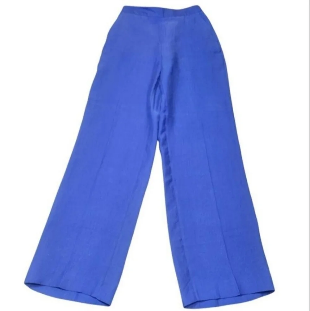 EUC Zara Linen Blend Cobat Blue Pants - Picture 2 of 6